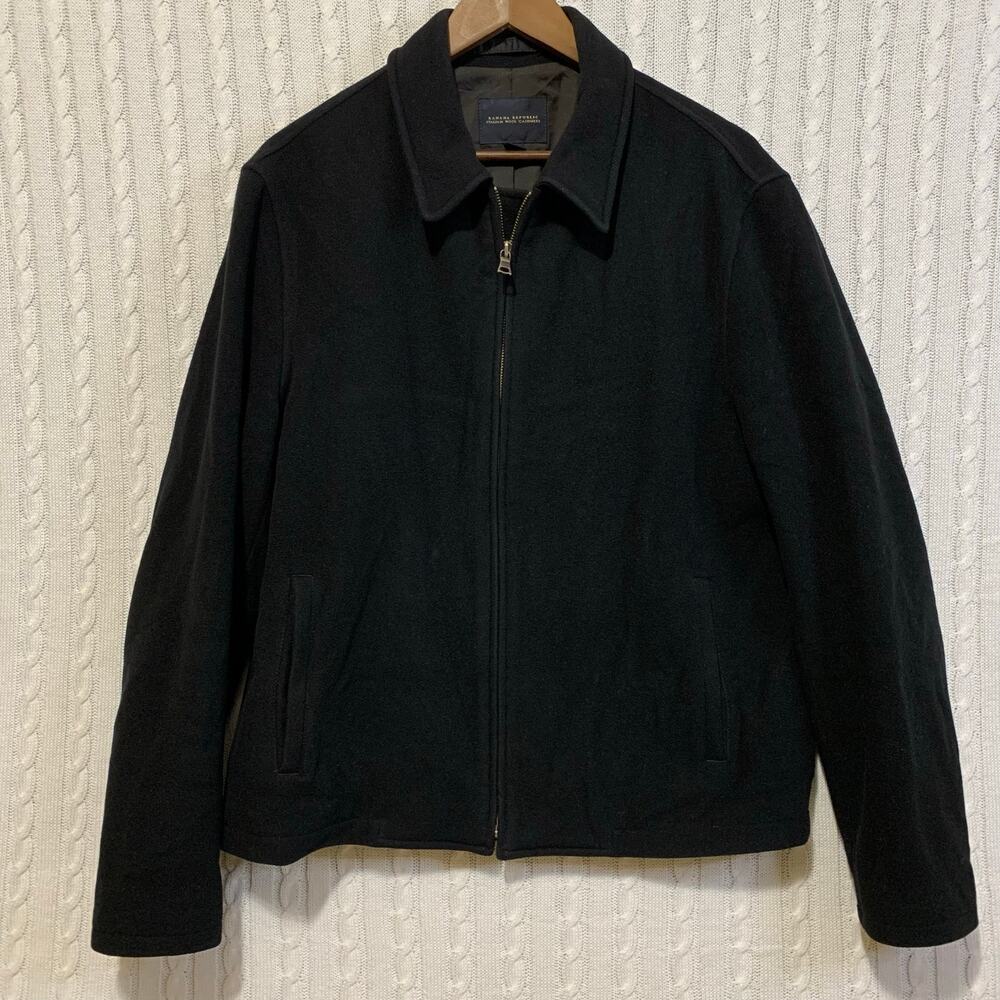 Banana Republic Wool Cashmere Blend Men’s Black Jacket Size Large